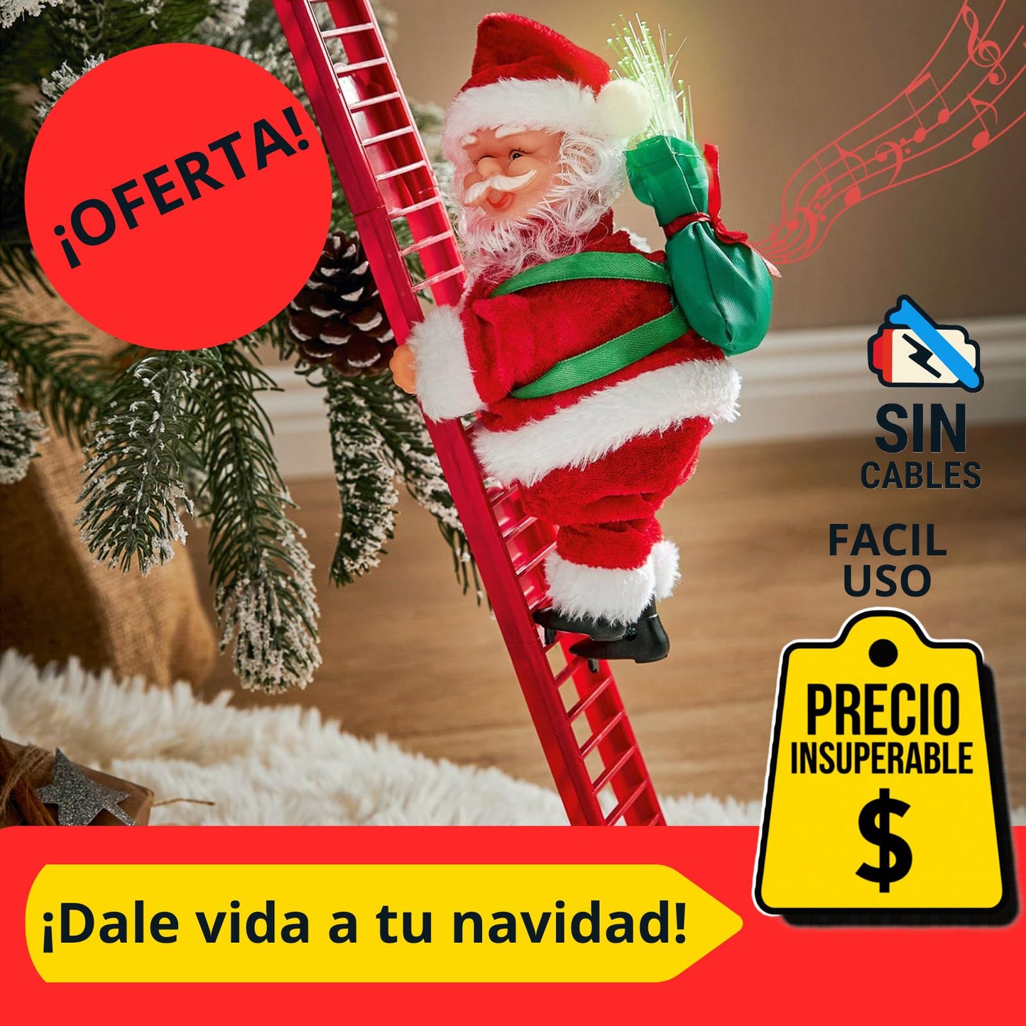 Papá Noel Trepador Musical.